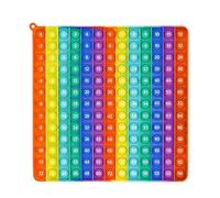 Pop It Fidget Toys Popit Push Bubble Poppers Silicone de Première Qualité Couleur Arc en Ciel Jouet Sensoriel pour Soulager Le Stress d'adulte Enfant,B