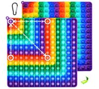 Pop It Fidget Toys, Push Bubbles Jouet, 24 x 24CM Push Pop Bubble Sensory Toy, Popit XXL Toys, Poppit Antistress Fidget Toys, Jouets éducatifs de Multiplication et d'addition