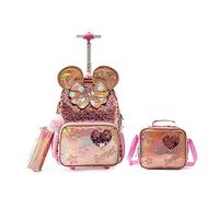 Pop It Fidget Toys Sac a Roulette Fille,16inch Cartable Fille Primaire Roulette Pop Licorne Push Bubble Sensory Squeeze Squeeze Sac à Roulette,Convient aux enfants du primaire et de la maternelle.,