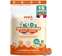 POP IT Gummies Multivitamines Enfant - Vitamine D, Immunité - 30u | Dès 4 Ans et Ados, Cure 15 Jours - Gummies Vitamine Enfant A, B, C, D, E - Sans Sucres, Goût Tropical, Vegan - Made in France
