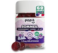 POP IT Gummies Sommeil Mélatonine 1,9mg - Endormissement Rapide - 60u | Cure 2 Mois - Mélatonine Gummies 1,9mg, Camomille, Mélisse - Sans Sucres, Goût Mûre, Vegan - Sommeil Adulte - Made in France