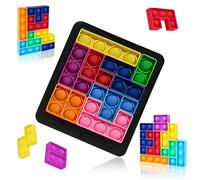 Pop It Puzzle, Puzzles Box Toys, IQ Puzzle, Anti Stress Toys, Intelligence Jeux Fidget Toys pour Enfants & Adultes, Silicone Pop Push It Fidget Jouet Sensoriels, pour Enfant 3 4 5 6 Ans