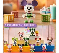 POP MART Disney Mickey Reimagined Series : Figurine en boîte aveugle Mickey rencontre Pixar, collaboration thématique jouet Story, présente des conceptions de personnages fantaisistes, 3,54-3,94 pouce