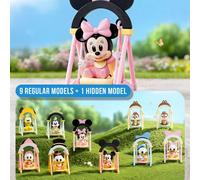 POP MART Disney Série Swing Boîte Mystère - 9 figurines régulières + 1 figurine secrète, comprend les personnages classiques Disney Mickey, Minnie, Donald Duck, Daisy, Dingo, Pluto, Chip, Dale et la f