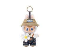 POP MART La série Les Monstres tombent dans la nature - Peluche en vinyle avec pendentif figurine d'action Labubu, 17 cm de hauteur, tenue de printemps, jouet de collection