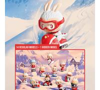 Pop Mart Labubu Monster Series - Poupée en peluche de monstre lapin blanc, plus de 10 designs uniques incluant des variantes cachées, matériau en peluche douce avec des éléments rouges (lunettes de pr