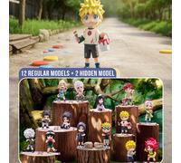 POP MART Naruto Shippuden Série Enfance Boîte Mystère, 12 versions régulières + 2 versions cachées, figurines miniatures en version Q avec des designs mignons d'adolescents des personnages comme Narut
