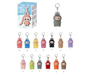 POP MART The Monster Pin For Love Series Pendentif en Peluche (N-Z) Popmart Mini Labubu Rabubu 4.0 Love Mini Love Porte-clés en Ligne Jouet en Peluche Cadeau