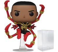 POP Marvel : Spider-Man Comics - Figurine en vinyle Chase Funko de Miles Morales Iron Spider Limited Edition (livrée avec étui de protection compatible), multicolore, 9,5 cm