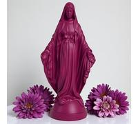 Pop Mary, Statue Moderne Vierge Marie, Figurine Décorative en résine, Cadeau Unique de Collection (Violet)