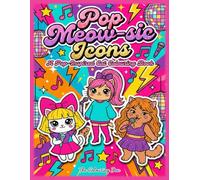 Pop Meow-sic Icons Colouring Book for music loving adults, teens or children