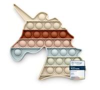 Pop on It Jouet aux Couleurs Pastel | Bubble Fidget Toys Imperméables pour Enfants | Jouet Sensoriel en Silicone de Haute Qualité (Licorne - sans BPA)