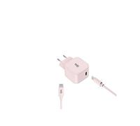 WE Connect Pack Chargeur secteur + Câble USB-C/Lightning MFi PD 20W 1m Silicone Rose