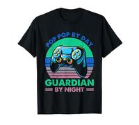 Pop Pop by Day Guardian by Night Retro Gamer T-Shirt