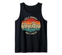 Pop-Pop Like A Grandpa Only Cooler Retro Sunset Vibe Débardeur