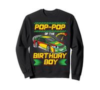 Pop-Pop of The Birthday Boy Race Car Party Family Matching Sweatshirt