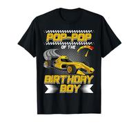 Pop-Pop of The Birthday Boy Race Car Party Family Matching T-Shirt