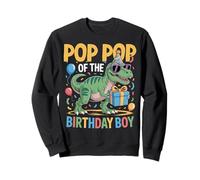 Pop Pop of The Birthday Party Outfit Dinosaure Squad Pop Pop Sweatshirt