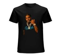 Pop Smoke Rapper Mens T-Shirt Fashion Casual Unisex Black Tee XL