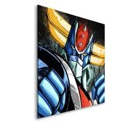 Pop Street Lovers Tableau décoratif Goldorak Encre - Toile imprimée sur châssis - Décoration Murale Salon Chambre (80cm x 80cm)