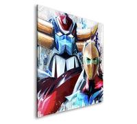 Pop Street Lovers Tableau décoratif Goldorak - Toile imprimée sur châssis - Décoration Murale Salon Chambre (80cm x 80cm)