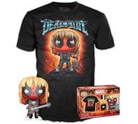 Funko Figurine et T-shirt à manches courtes Deadpool Marvel Heavy Metal Noir/Orange Enfants