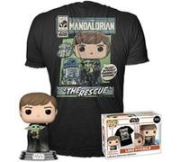 The Mandalorian -Booble Head Pop N°482 -Luke Avec Enfant +T-Shirt (Xl