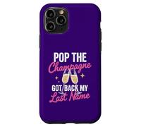 Pop The Champagne Got Back My Last Name Divorce Celebration Coque pour iPhone 11 Pro