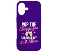 Pop The Champagne Got Back My Last Name Divorce Celebration Coque pour iPhone 17