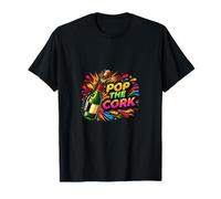 Pop The Cork Amusant Wine Celebration Color Splash Design T-Shirt
