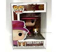 POP The Royal Family - Reine Elizabeth II avec Corgi Funko Pop ! Figurine en vinyle (livrée avec étui de protection compatible Pop Box) Multicolore 9,5 cm