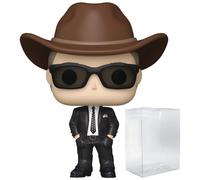 POP TV : Yellowstone - John Dutton avec lunettes de soleil et chapeau de cowboy Funko Figurine en vinyle (livrée avec étui de protection compatible) Multicolore 9,5 cm