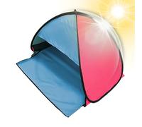 Pop-Up Beach Tent, Face Shade Canopy, UV Protection Shelter, Windproof Sun Cover Head and Laptop, Perfect for Outdoor Camping, Garden Picnic, Hiking, Fishing, 80x65x55cm Blue Red Watermelon Style
