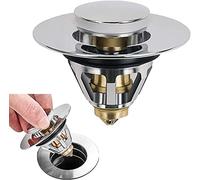 Pop up Bonde Lavabo Universel, Bouchon de Vidage pour Lavabo à Poser avec Flitre Anti-Clogging Lavabo Accessoire de Vidage pour Evier Baignoire Cuisine