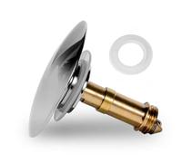 Pop Up Bouchon de Lavabo，Chonphan Universelle Bouchon de Vidange pour Trous de Vidange Lavabo, Laiton Massif Chromé, Diamètre du Bouchon 66 mm