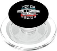Pop Up Camper Désolé pour ce Que J'Ai Dit Lors de la Configuration de la fenêtre contextuelle PopSockets PopGrip pour MagSafe
