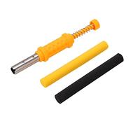 Pop Up Carp Fishing Bait Making Tool, Portable Zig Imitation Rig Method Feeder with Three Grooves and Foam Sticks for 8mm Holes, Compact Plastic Bait Roller for Carp Anglers (Jaune Noir)