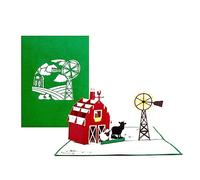 'Pop Up carte ferme - 3D Carte à rabat Petite Farm, carte d'anniversaire, bon d'achat, Voyage Bon d'achat