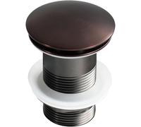 Pop Up Click Clack Sprung Plug sans Trop-Plein, Bouchon De Vidange De Bouchon D’évier pour Lavabo De Salle De Bain, Moderne, Ensemble De Vidange D’évier De Cuve De, Brown Antique