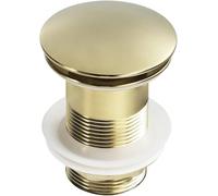 Pop Up Click Clack Sprung Plug sans Trop-Plein, Bouchon De Vidange De Bouchon D’évier pour Lavabo De Salle De Bain, Moderne, Ensemble De Vidange D’évier De Cuve De, Ti-pvd Gold