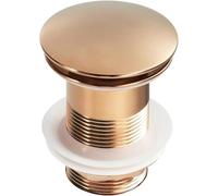 Pop Up Click Clack Sprung Plug sans Trop-Plein, Bouchon De Vidange De Bouchon D’évier pour Lavabo De Salle De Bain, Moderne, Ensemble De Vidange D’évier De Cuve De, Rose Gold