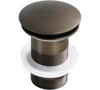 Pop Up Click Clack Sprung Plug sans Trop-Plein, Bouchon De Vidange De Bouchon D’évier pour Lavabo De Salle De Bain, Moderne, Ensemble De Vidange D’évier De Cuve De, Antique Brass