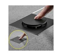 Pop Up Iron Floor Drain Anti-Odor Chrome Plated Brass Bathroom Drain Deodorizing 1pc - Black
