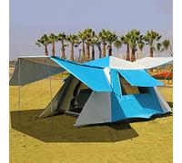 Pop Up Tents with Porch for Camping Waterproof Instant Tent 3-4 Person Double Layer for Family Automatic Tent Easy Setup for Camping Hiking Mountaineering Beach Vision