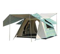 Pop Up Tents with Porch for Camping Waterproof Instant Tent 3-4 Person Double Layer for Family Automatic Tent Easy Setup for Camping Hiking Mountaineering Beach Vision