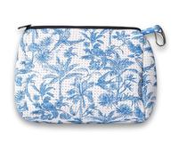 Pop Ups Grande trousse de maquillage avec fermeture éclair en néoprène lavable en machine pour femme, Toile