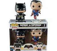 POP V 2 Pack Batman and Superman Metallic Version Figurine, Solide, 7005, Multicolore