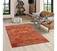 Pop-Vintage - Tapis de designer Orient - Bordure Terre Cuite - 5 Tailles