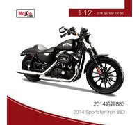 Pop39488-E-Maisto 1:12 Harley-Davidson Road Glide Street Bob Iron 883 Road King Road Glide Moto Modèle Collection Ornement Cadeaux