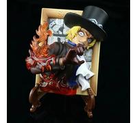 Pop39536-B - Figurine One Piece Monkey D. Luffy Sabo Portgas D. Ace, 12 Cm, Décoration De Châssis De Voiture, Réfrigérateur, Modèle En Pvc
